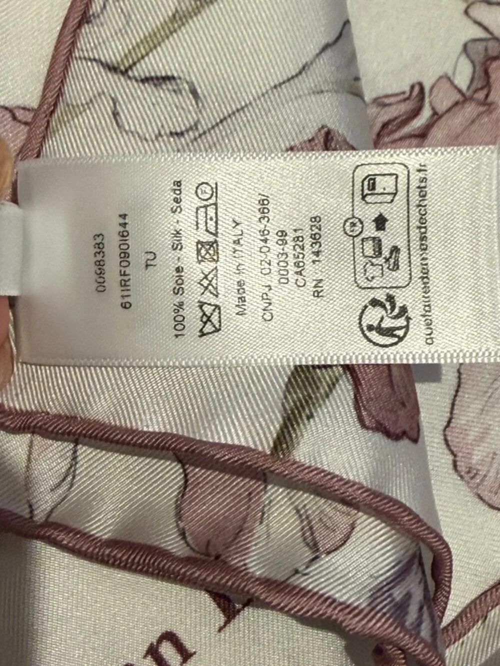 Brand New Dior Butterfly & Floral Silk Rome Scarf 90